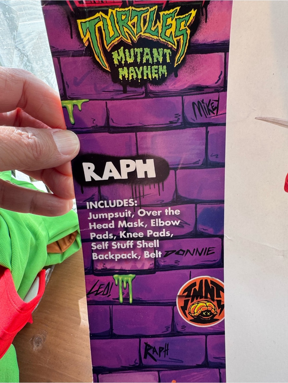 Spirit Kids Turtle Ninja Raph Costume with Shell small 4-6 - Picture 11 of 12